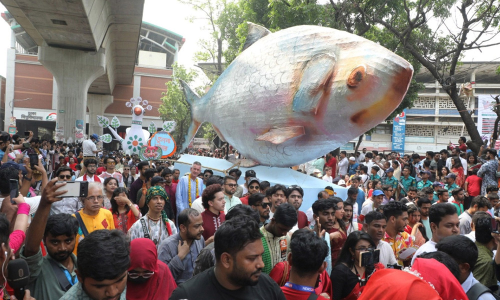 জাতীয় মাছ ইলিশের প্রতিকৃতি। ছবি : ফোকাস বাংলা।