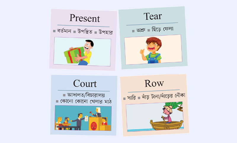 বানান এক, অর্থ ভিন্ন ভিন্ন