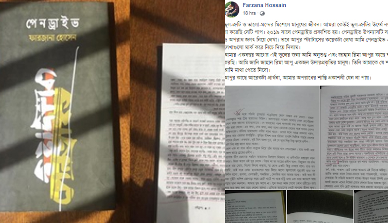 অন্যের লেখা চুরি করে বই প্রকাশ, ক্ষমা চাইলেন সেই লেখিকা 