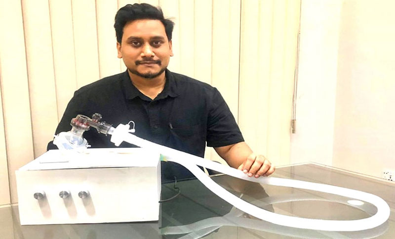 বহনযোগ্য ভেন্টিলেটর উদ্ভাবন বাংলাদেশ ইউনিভার্সিটির