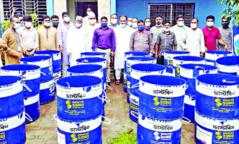শরণখোলা শুভসংঘের ডাস্টবিন স্থাপন
