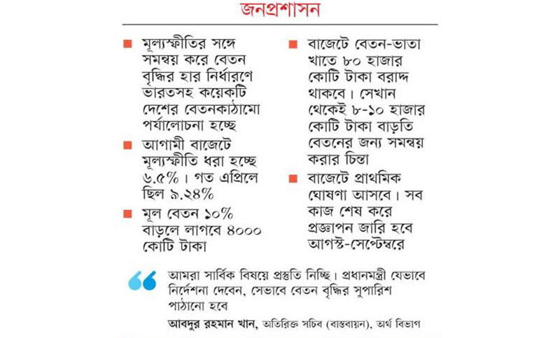 সরকারি কর্মীদের বেতন বৃদ্ধির প্রক্রিয়া শুরু