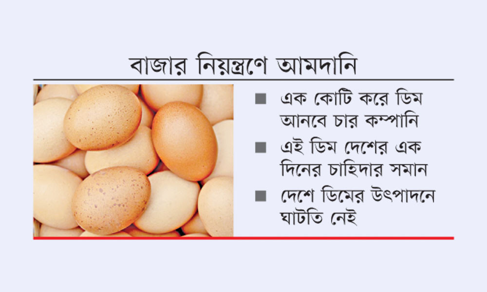 পাঁচ শর্তে আসছে চার কোটি ডিম