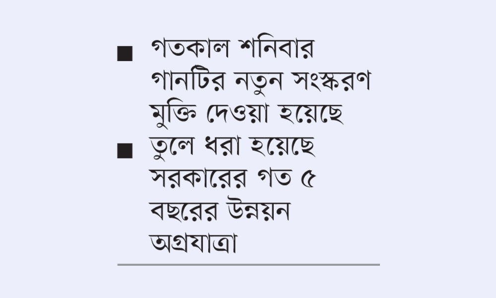 ‘জয় বাংলা, জিতবে আবার নৌকা’ গানের নতুন সংস্করণের মুক্তি