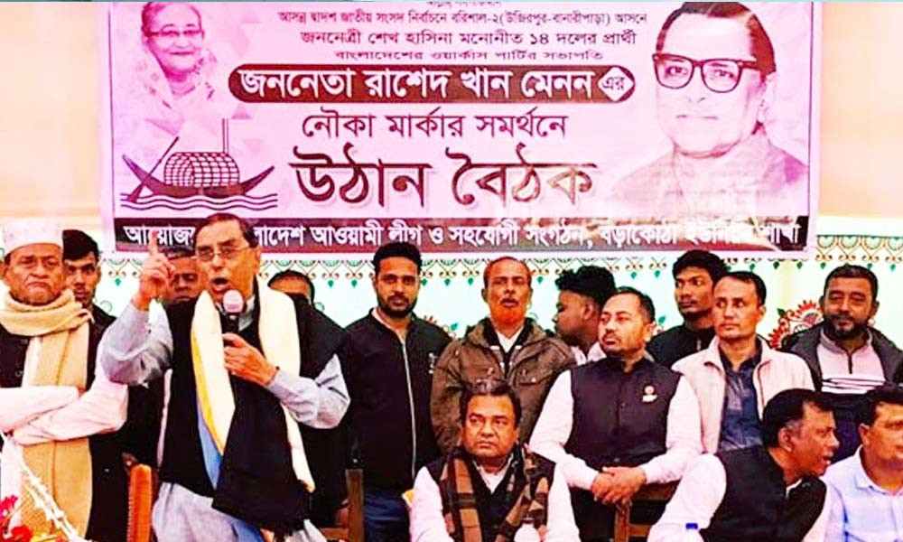 গণতন্ত্র রক্ষার জন্য নৌকায় ভোট দিতে হবে : মেনন