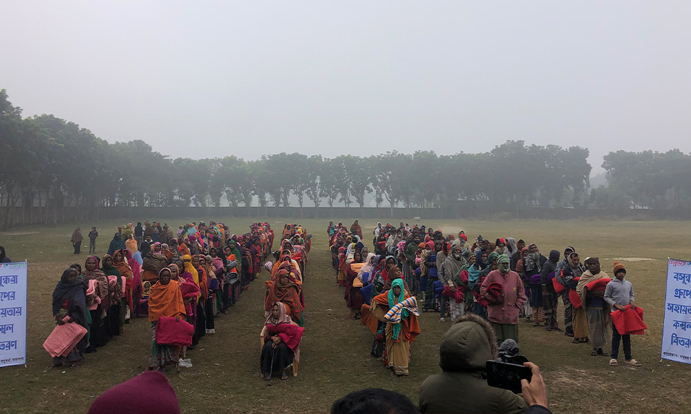 বসুন্ধরার কম্বল পাইছি, 'একুন আর শীত নি ভয় নাইকো'