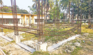 দুই বছরে শুধু ভবনের কলাম ঢালাই