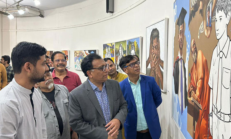 প্রসূন হালদারের শিল্পকর্ম প্রদর্শনীর শেষ দিন আজ