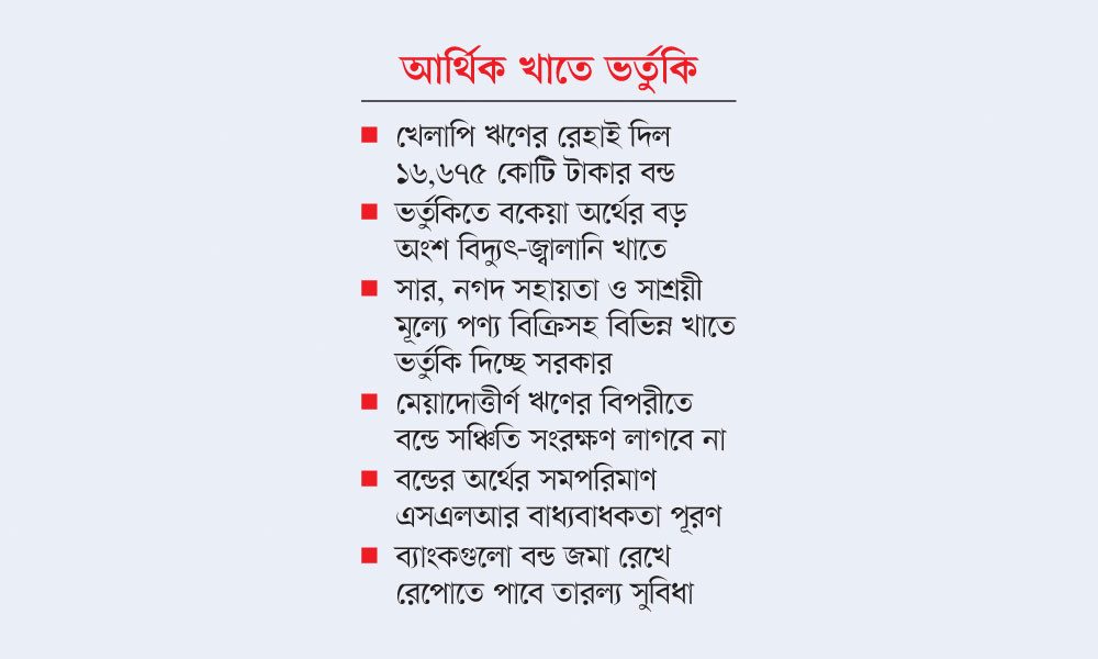 ভর্তুকির বকেয়া শোধ বন্ডে