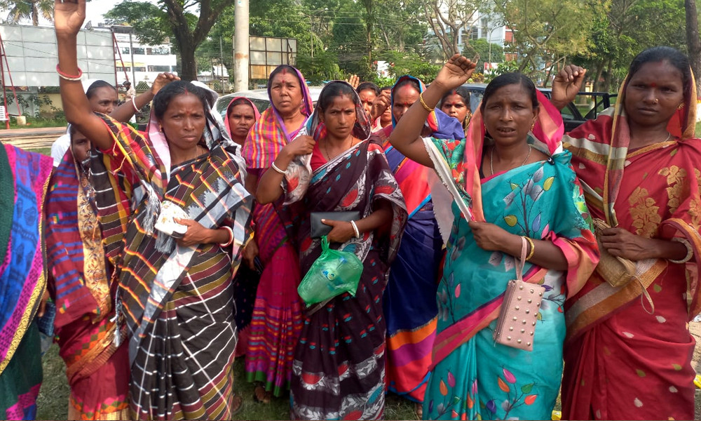 ৭ মাসের বকেয়া দাবিতে হবিগঞ্জে চা শ্রমিকদের ধর্মঘট ও মানববন্ধন