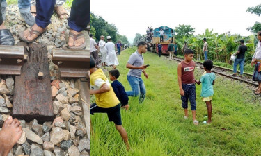 রেললাইন কাটা, ঢাকা-নরসিংদী রুটে কিছু সময় ট্রেন চলাচল বন্ধ