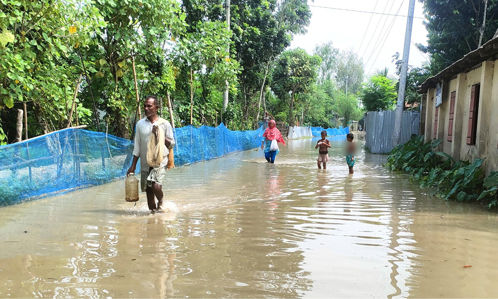 রংপুরে তিস্তার পানি বিপৎসীমার ওপরে, নিম্নাঞ্চল প্লাবিত