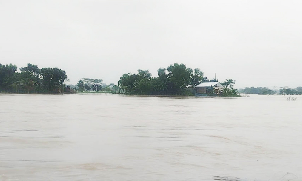 নেত্রকোনার উপদাখালী নদীর পানি বিপৎসীমার ওপর, ১৮৬ বিদ্যালয় প্লাবিত