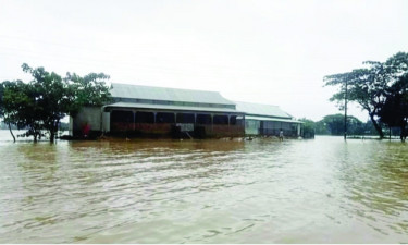 দুর্গাপুরে নিম্নাঞ্চল প্লাবিত, পানিবন্দি ৫০ হাজার মানুষ