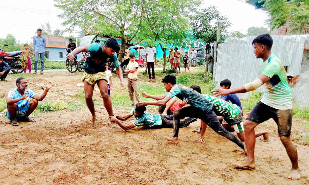 বসুন্ধরা শুভসংঘের উদ্যোগে জয়পুরহাটে হাডুডু খেলা