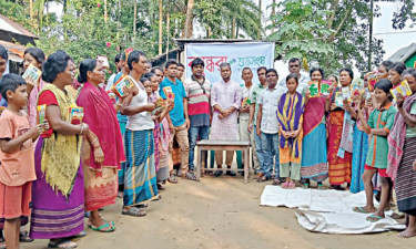 শতাধিক ক্ষতিগ্রস্ত কৃষকের মধ্যে সবজির বীজ বিতরণ