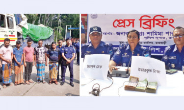 রাজবাড়ীতে ছিনতাইকৃত চিনিবোঝাই ট্রাক উদ্ধার, গ্রেপ্তার ৫