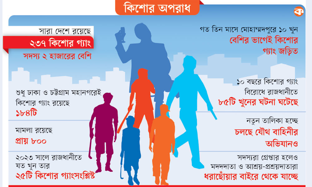 কিশোর গ্যাংয়ে বাড়ছে অপরাধ