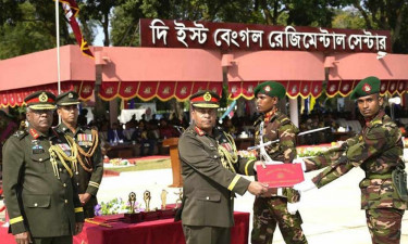 ইস্ট বেঙ্গল রেজিমেন্টের রিক্রুট ব্যাচের কুচকাওয়াজ