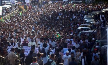 গণহত্যার বিচারের দাবিতে সিলেটে শিবিরের মিছিল