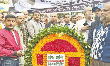 শহীদ ডা. মিলনের সমাধিতে পেশাজীবী পরিষদের শ্রদ্ধা