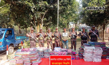 বিজিবির অভিযানে ট্রাকভর্তি কোটি টাকার ভারতীয় পণ্যসহ আটক ১