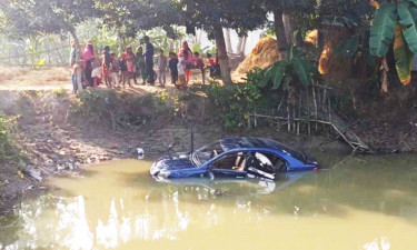 গোপালগঞ্জে প্রাইভেটকার ডোবায় পড়ে চালক নিহত