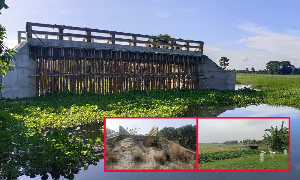 কোটি টাকা ব্যয়ে পরিকল্পনাহীন তিন সেতু, রাস্তা না থাকায় দুর্ভোগ