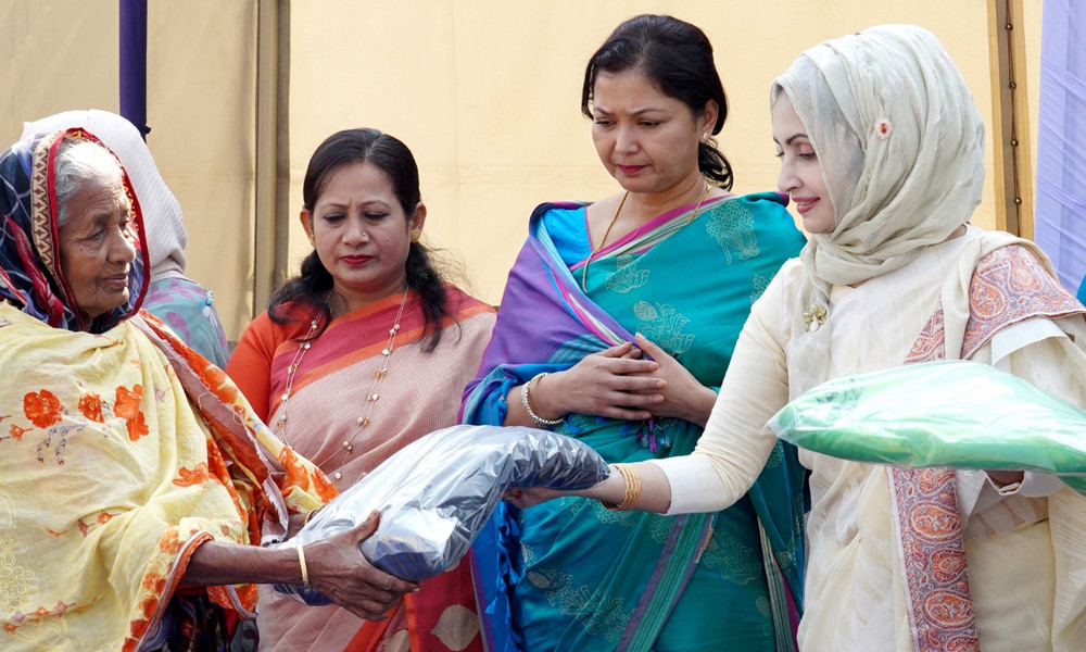 নৌবাহিনী পরিবার কল্যাণ সংঘের শীতবস্ত্র বিতরণ