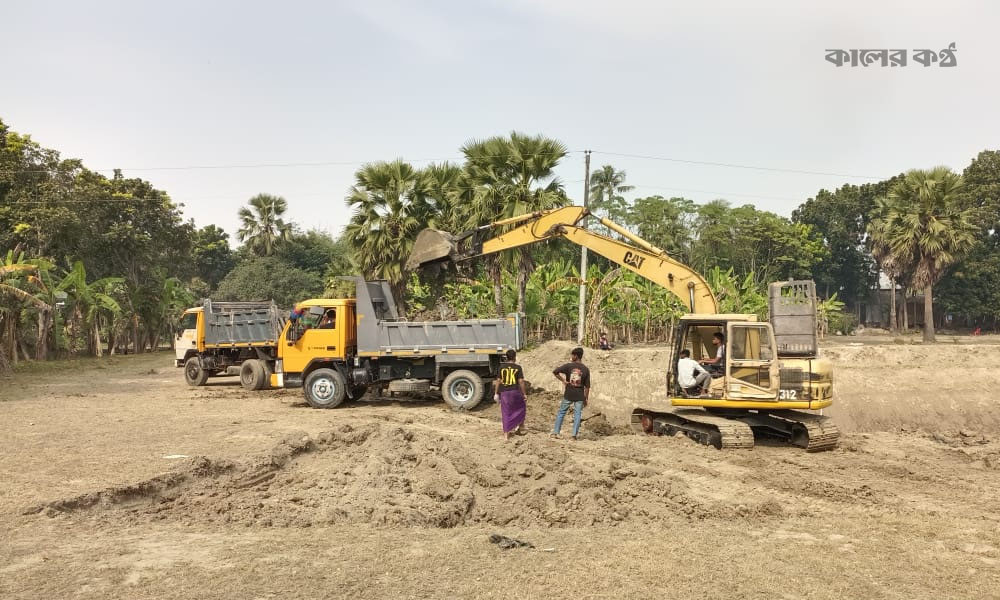 মাটিখেকোদের ভয়ংকর থাবা সালথা-নগরকান্দার ফসলি জমিতে