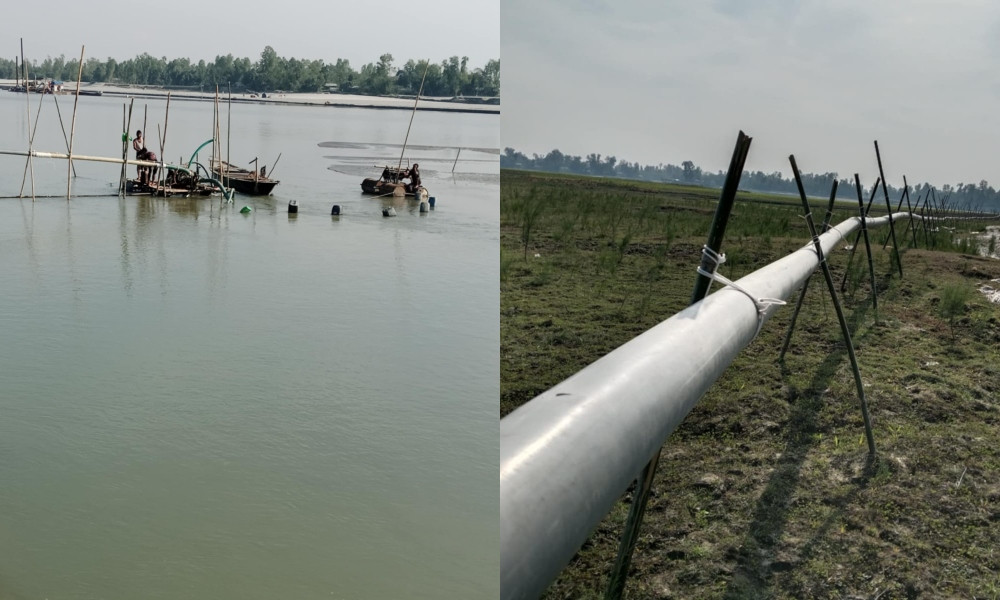 স্কুল ভরাটের নামে বালু তুলে বিক্রি করছেন স্বেচ্ছাসেবক লীগ নেতা