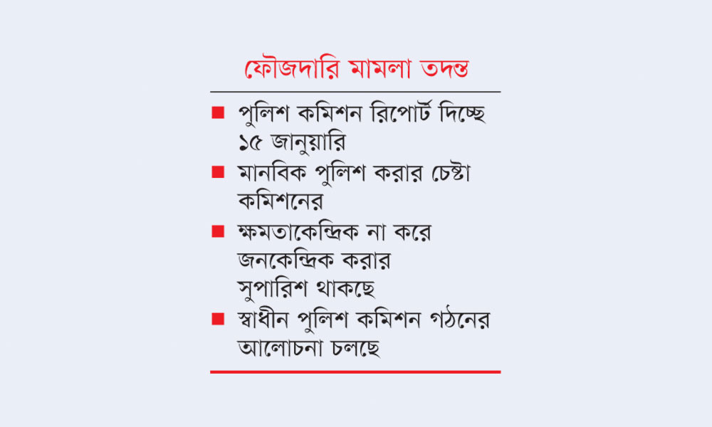 পুলিশের পরিবর্তে আলাদা সংস্থাকে দায়িত্বের প্রস্তাব