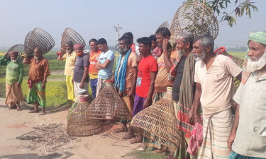 বাউত উৎসবে শৌখিন মৎস্যশিকারিদের ভিড়