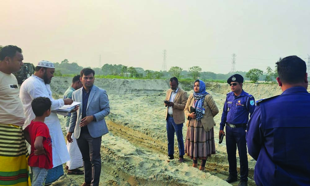 কেরানীগঞ্জে অবৈধ বালু ব্যবসা বন্ধে অভিযান, ব্যবসায়ীকে অর্থদণ্ড