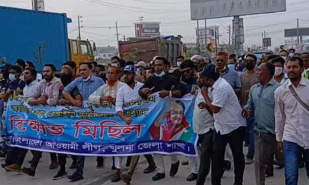 খুলনায় এক দিনে আ. লীগের ৪ ঝটিকা মিছিল