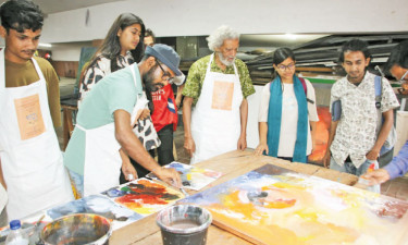 শিল্পীর তুলিতে জুলাই বিপ্লব