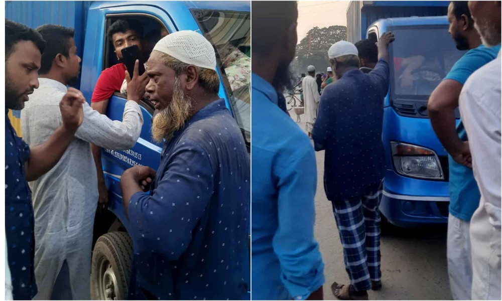 ‘আমি এই জায়গা ডাইক্যা আনছি, সড়ক দিয়া গেলেই চান্দা দেঅন লাগব’