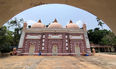 মির্জাপুর শাহী মসজিদে মুগ্ধ পর্যটক