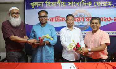 খুলনা বিভাগীয় সাংবাদিক ফোরামের সভাপতি তৌহিদুল ইসলাম, সম্পাদক নাসির আহমেদ