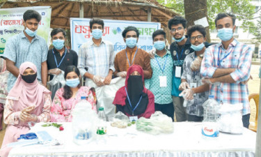 ভর্তিযুদ্ধের ক্লান্তি ঘোচাতে ভালোবাসার বার্তা নিয়ে রাবি শুভসংঘ