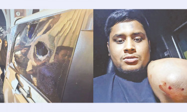 গাজীপুরে হাসনাত আবদুল্লাহর ওপর হামলা, গাড়ি ভাঙচুর