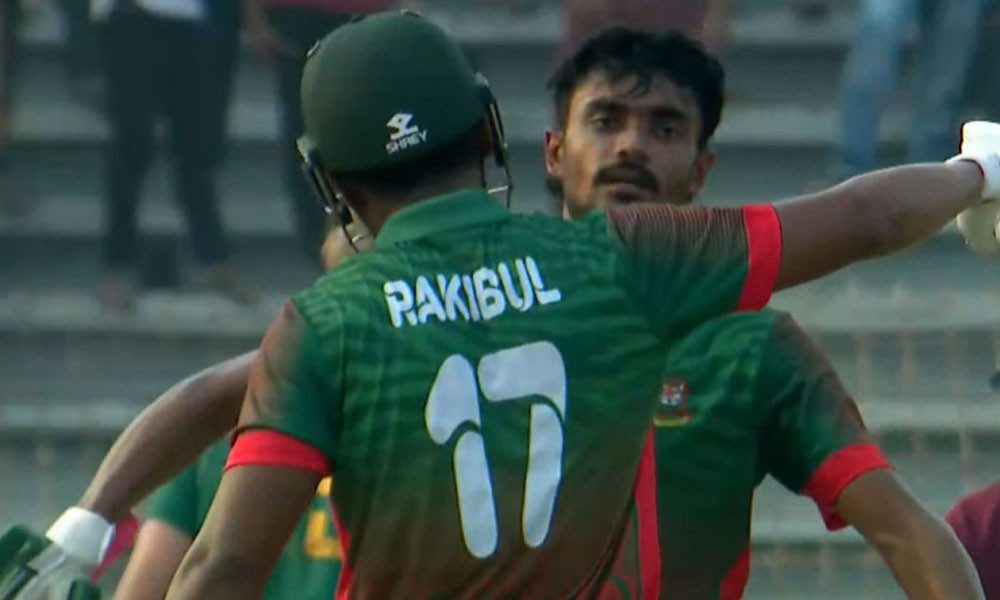 রাকিবুল-আকবরের ঝড়ে রোমাঞ্চকর জয় বাংলাদেশের
