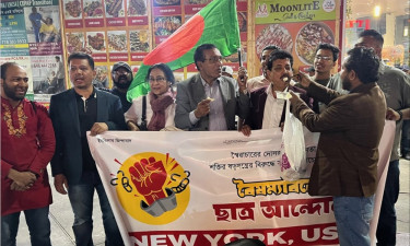 আওয়ামী লীগ নিষিদ্ধের খবরে নিউ ইয়র্কে আনন্দ সমাবেশ ও  মিষ্টি বিতরণ