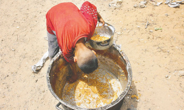 গাজায় দুর্ভিক্ষের থাবা ক্ষুধায় প্রাণ হারাতে  পারে ৫ লাখ ফিলিস্তিনি