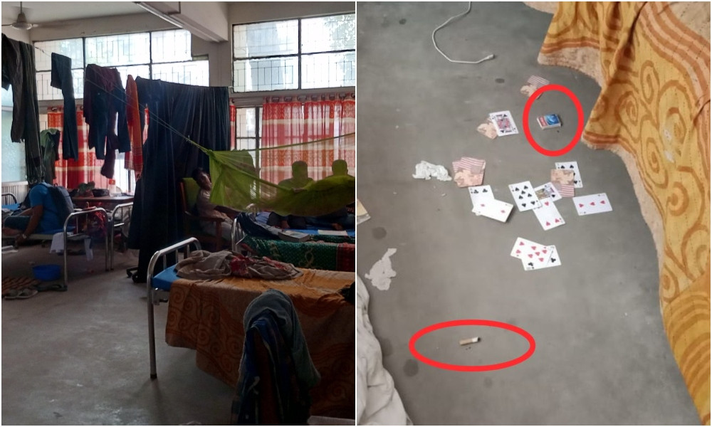 আন্দোলনের নামে মেডিক্যাল কক্ষ দখল, ছড়িয়ে আছে তাস-সিগারেট