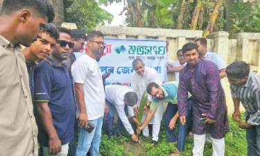 লক্ষ্মীপুরে চারা রোপণ করে নতুন কমিটির কার্যক্রম শুরু