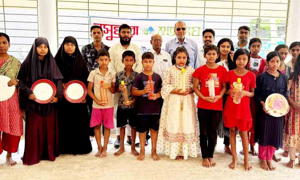 আদমদীঘিতে বসুন্ধরা শুভসংঘের ভিন্নধর্মী আয়োজন ‘সবজি দেখে খাতায় লিখি’
