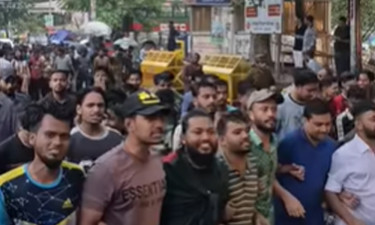 সাম্য হত্যার প্রতিবাদে ছাত্রদলের বিক্ষোভ মিছিল
