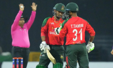 জাকের-হাসানের দৃঢ়তায় বাংলাদেশের সংগ্রহ ১৬২