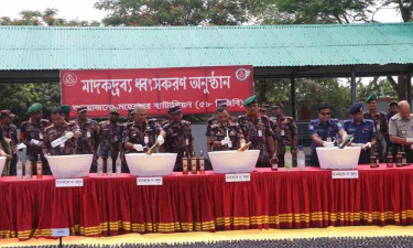 মহেশপুরে ১১৯ কোটি ৮৩ লাখ টাকা মূল্যের মাদকদ্রব্য ধ্বংস